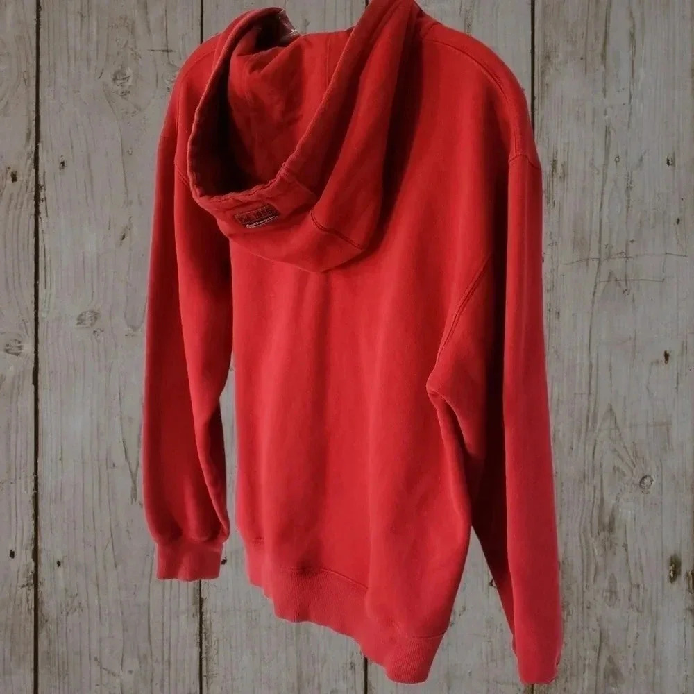 Mickey Mouse Disneyland 55 Years Pullover Hoodie 1/4 Zip Sweatshirt Red  Size S - Picture 5 of 9